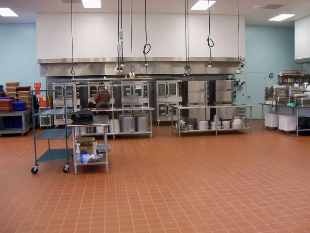 commercial kitchen, food processing, kitchen, restaurant kitchen, restaurant, culinary, cooking, working, professional kitchen, commercial kitchen, commercial kitchen, commercial kitchen, commercial kitchen, commercial kitchen. How a bar weighs sauce equipment: footprint, training and financing