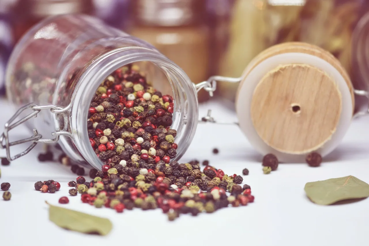 pepper, beans, spice, jar, ingredient, colors, food, glass, culinary, cooking, colorful, container, flavor, natural, seasoning, dry, seed, dried, kitchen, grain. American spice blends buying: a label checklist