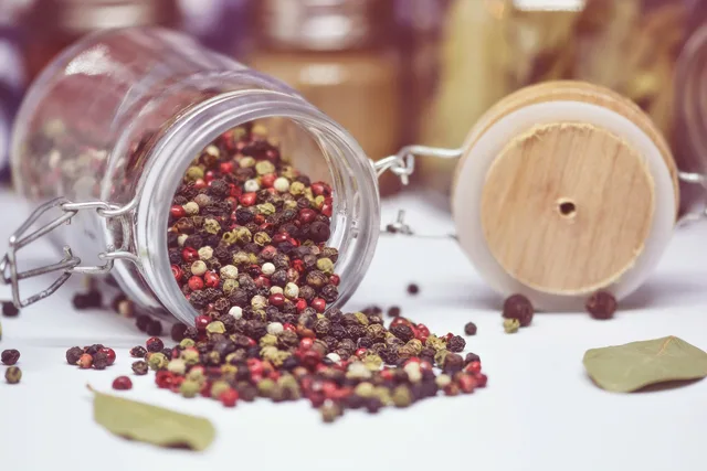 pepper, beans, spice, jar, ingredient, colors, food, glass, culinary, cooking, colorful, container, flavor, natural, seasoning, dry, seed, dried, kitchen, grain. American spice blends buying: a label checklist