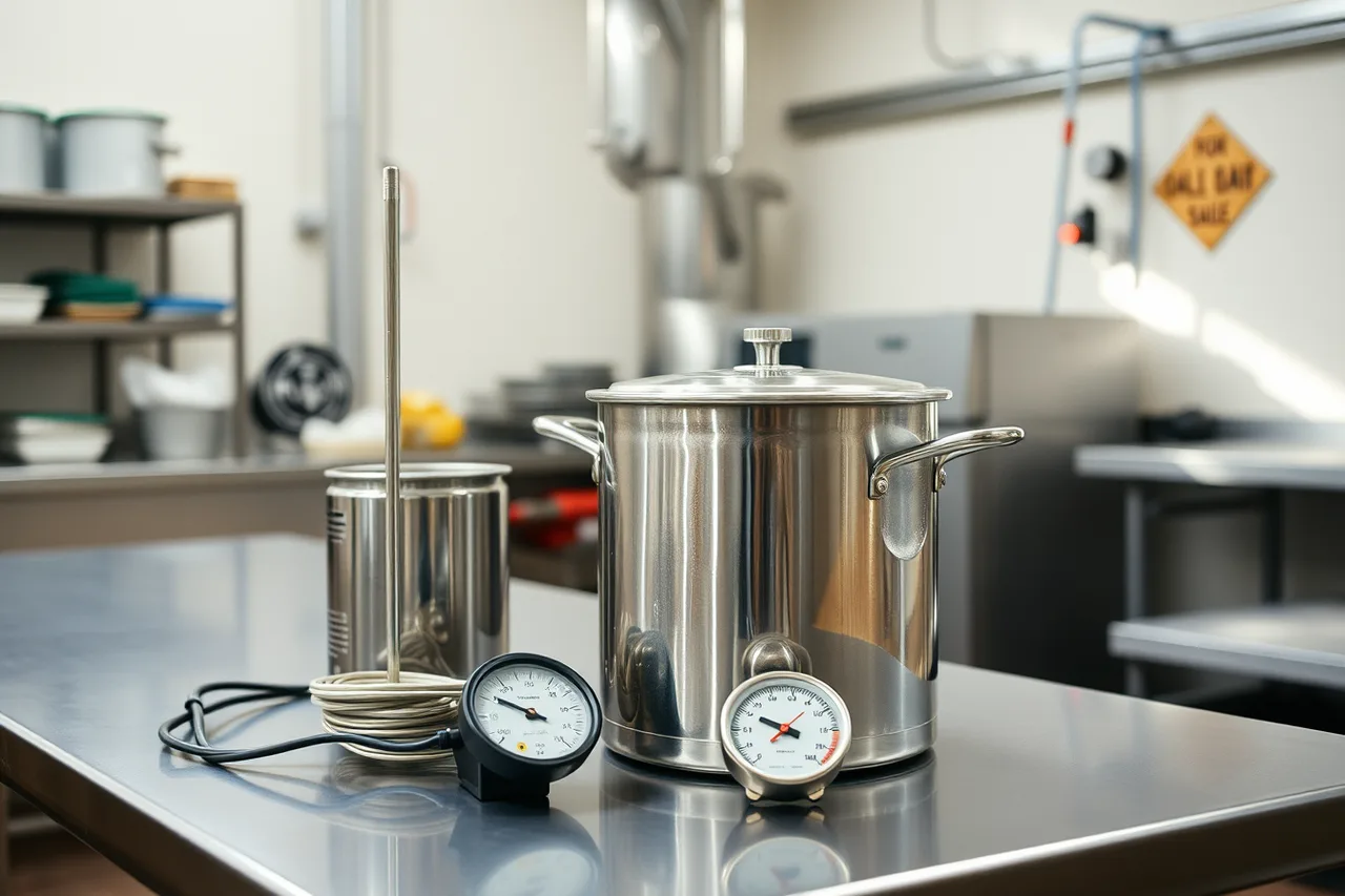 Hands comparing a calibration certificate with a new kettle sensor (Running a controlled tasting after you change a kettle, mill or filler)